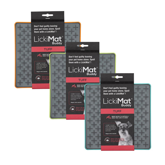 LickiMat Buddy Tuff Tough Slow Feeder Boredom Buster Anxiety Reliever Dogs and Cats